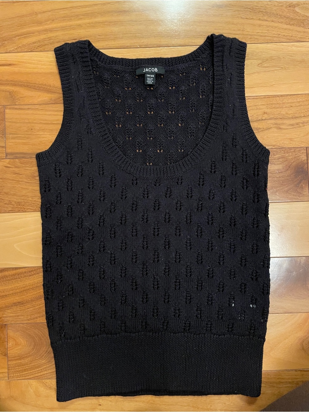 Jacob Black V-Neck Sleeveless Knit Sweater Vest